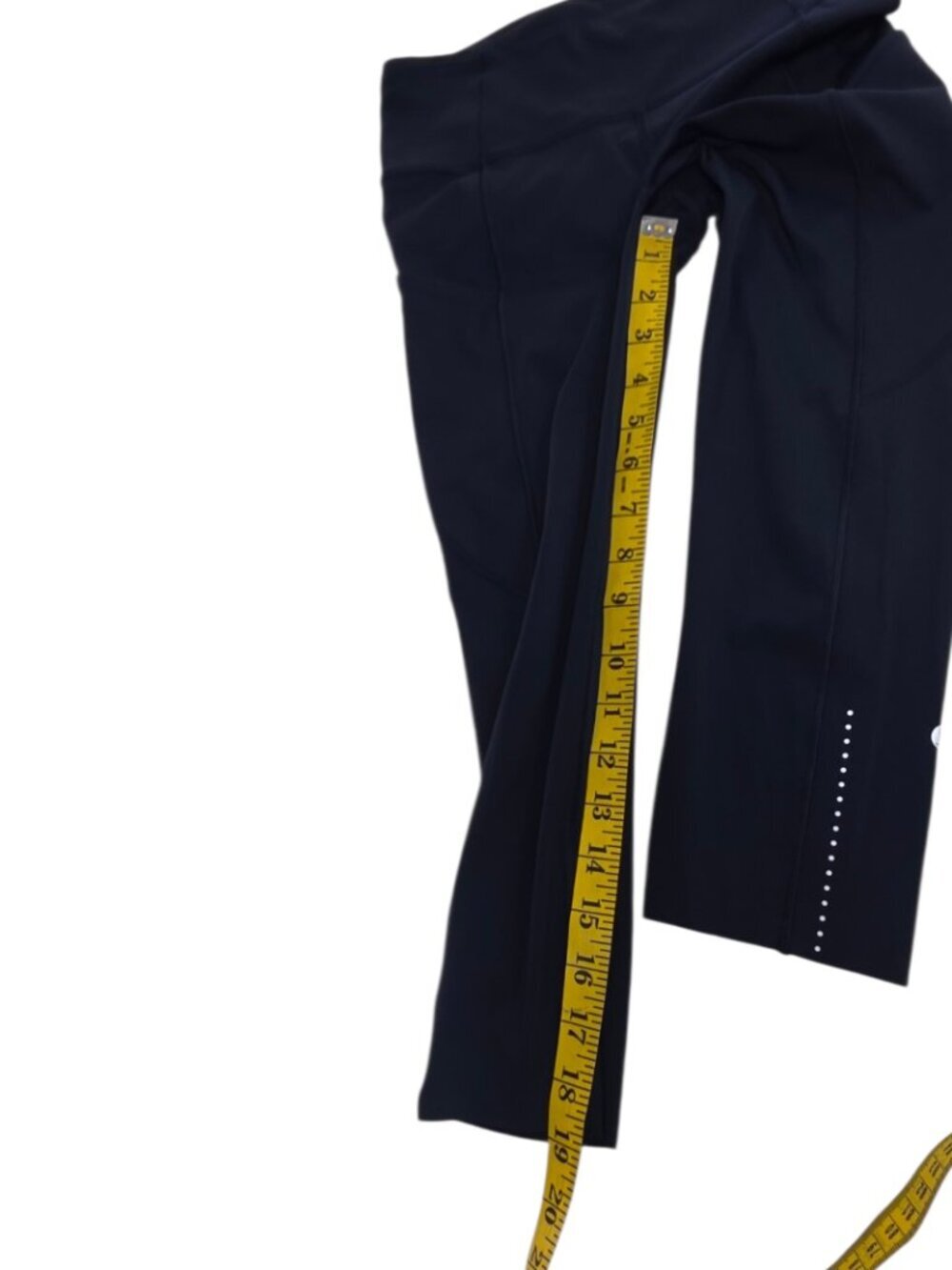 Lululemon Fast & Free Crop II *Nulux 19" True Navy, Athletic, Running, Size 4 - Picture 5 of 9